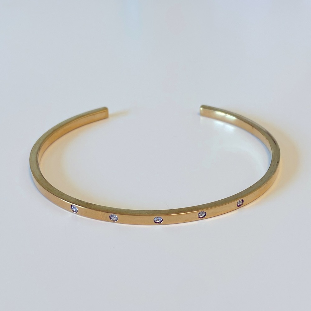 Michael Kors gold cuff bracelet with stones